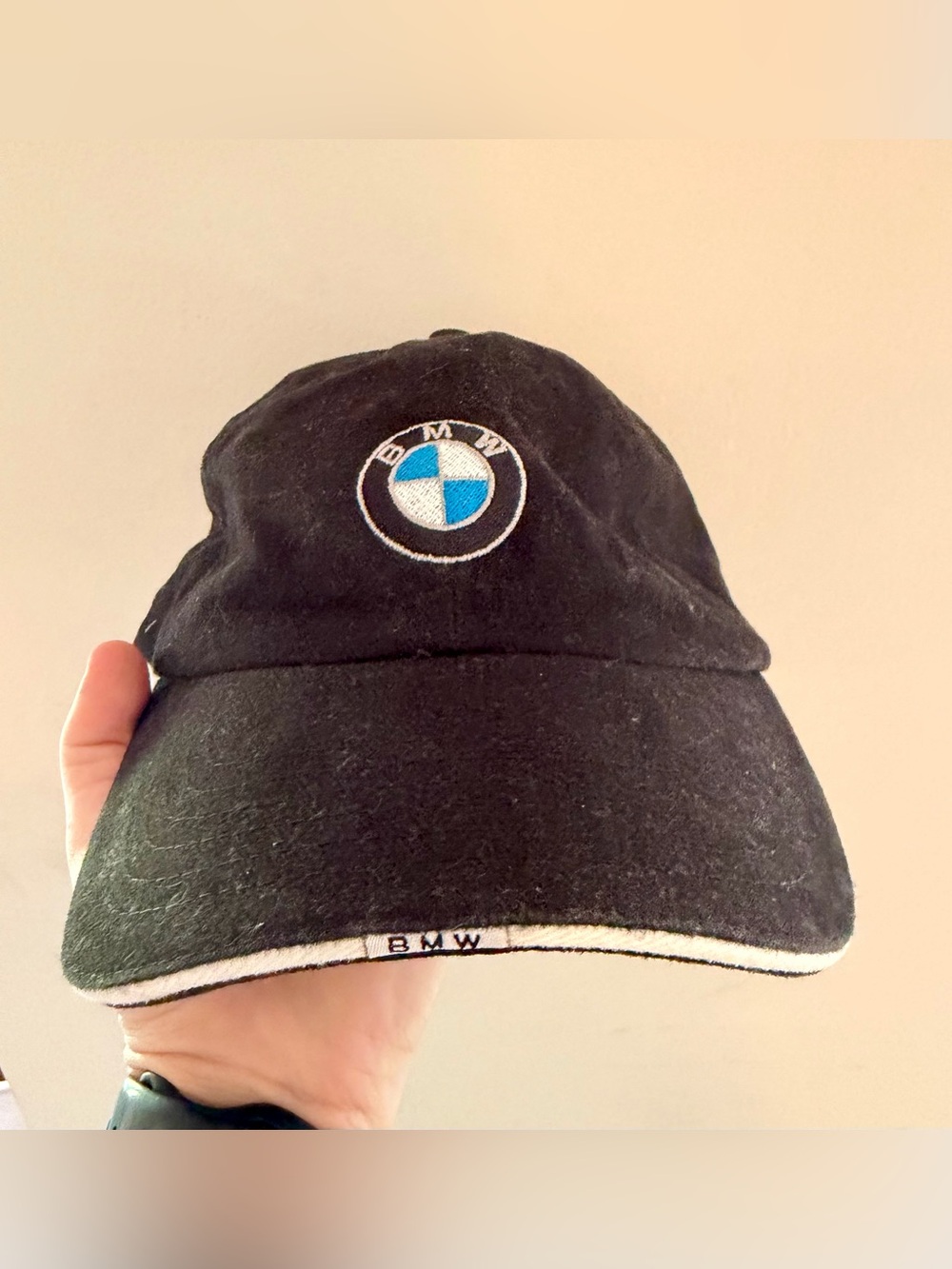 BMW Black Baseball Cap with Blue & White Roundel